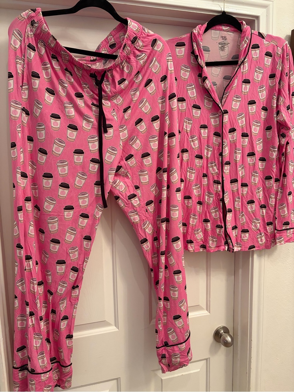 Birdie Bean Pumpkin Spice Latte Coffee Women’s Bamboo Pajamas Size Large